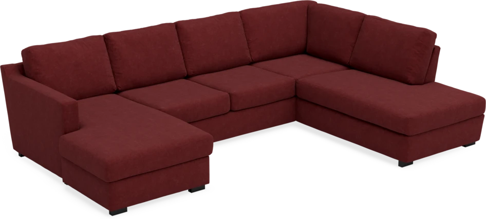 Friday - 3-sits soffa med schäslong vänster och divan höger - Rosa