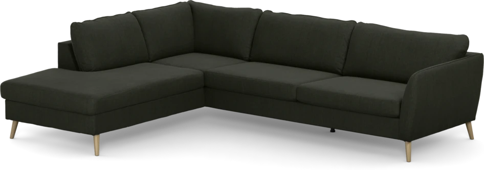 County - 2,5-sits soffa med divan vänster - Grön