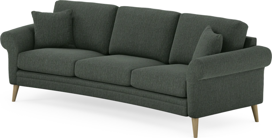 Eden - 3-sits soffa svängd - Grön