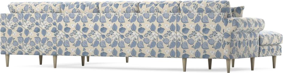 Eden - 3-sits soffa med schäslong vänster och divan höger - Flerfärgad