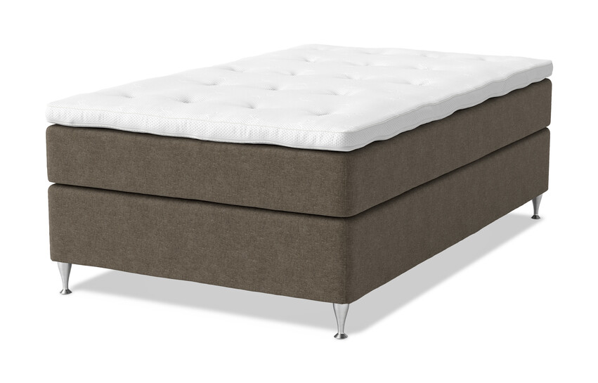 Sleep Delux - Kontinentalsäng, enkelsäng med bäddmadrass Dream Delux vit - Brun