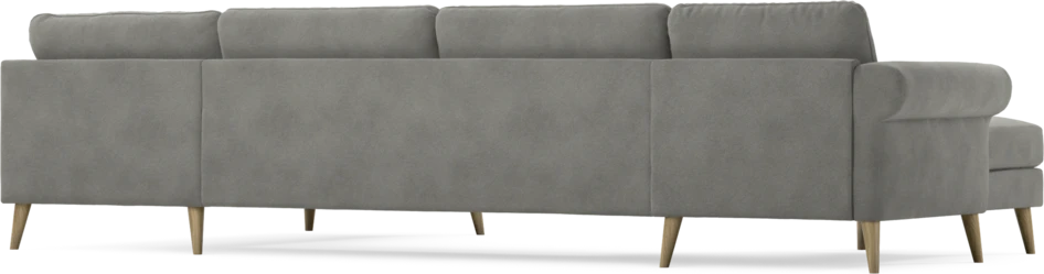Bridge - 3-sits soffa med schäslong vänster och divan höger - Grå