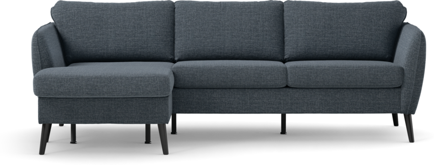 County - 3-sits soffa med flyttbar schäslong - Blå