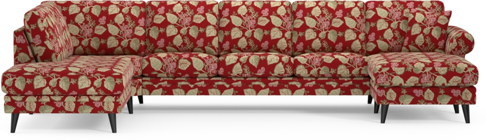 Eden - 3-sits soffa med divan vänster och schäslong höger - Flerfärgad