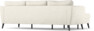 County - 3-sits soffa med flyttbar schäslong - Vit