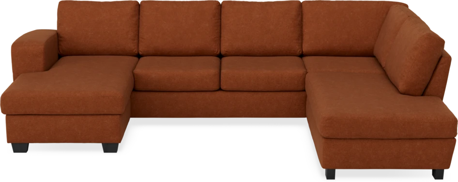Friday - 3-sits soffa med schäslong vänster och divan höger - Orange