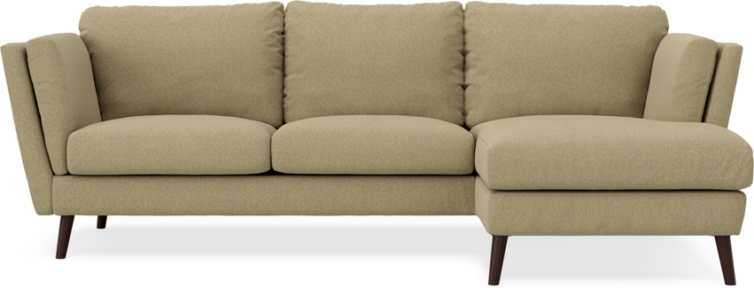 Madison Lux - 2-sits soffa med schäslong höger - Gul