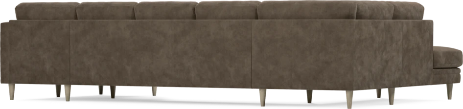 Eden - 3-sits soffa med divan vänster och schäslong höger - Brun