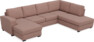 Friday - 3-sits soffa med schäslong vänster och divan höger - Rosa