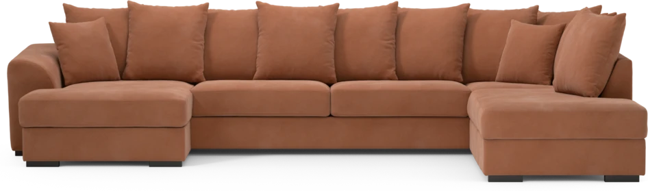 Town - 3-sits soffa med divan höger och schäslong vänster - Orange