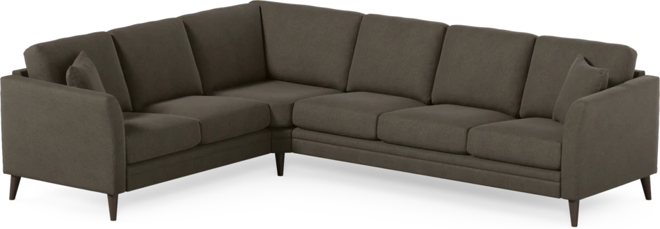 Eden - Hörnsoffa, 2+3-sits - Brun