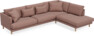Harper - 3-sits soffa med divan höger - Rosa
