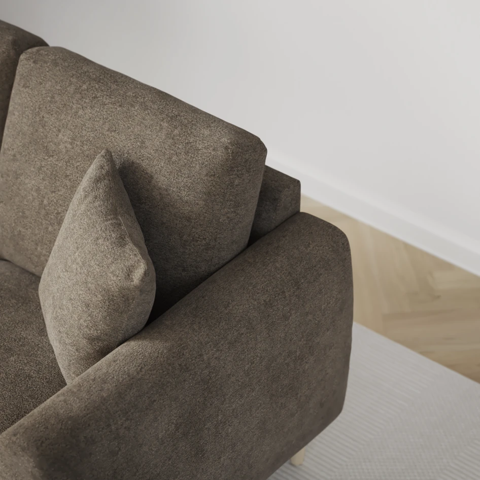 Eden - 3-sits soffa - Brun