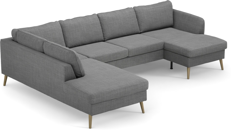 County - 3-sits soffa med divan vänster och schäslong höger - Grå