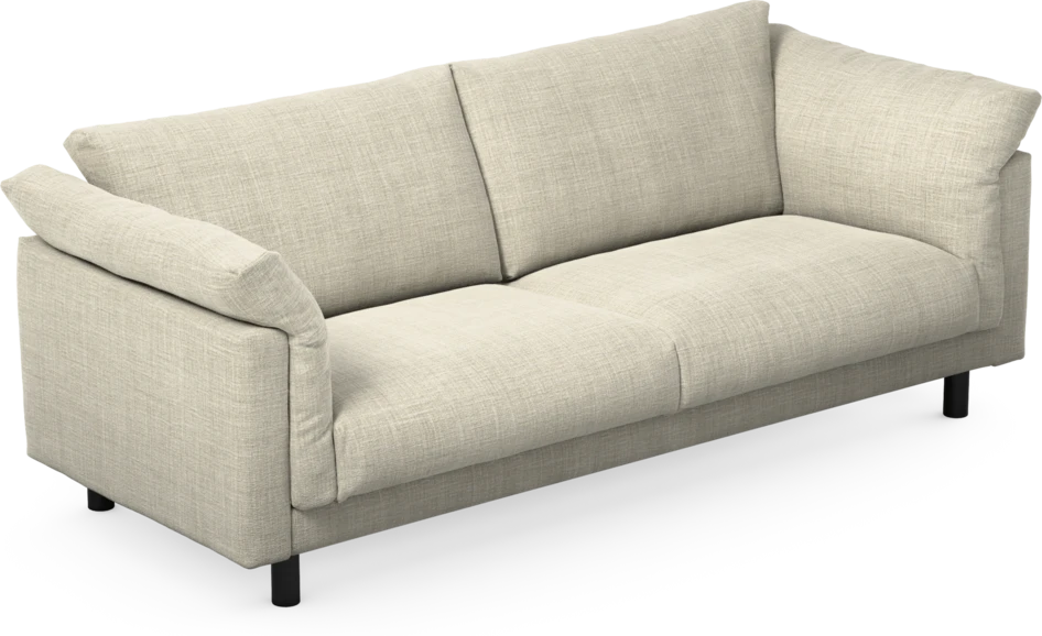 Cherrie - 3-sits soffa, fast klädsel - Beige