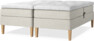 Delux Sense - Ställbar säng, dubbelsäng med bäddmadrass - Beige