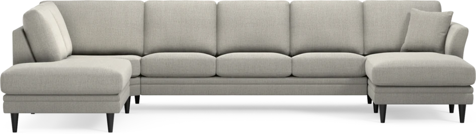 Eden - 3-sits soffa med divan vänster och schäslong höger - Grå