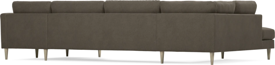 Bridge - 3-sits soffa med divan vänster och schäslong höger - Brun
