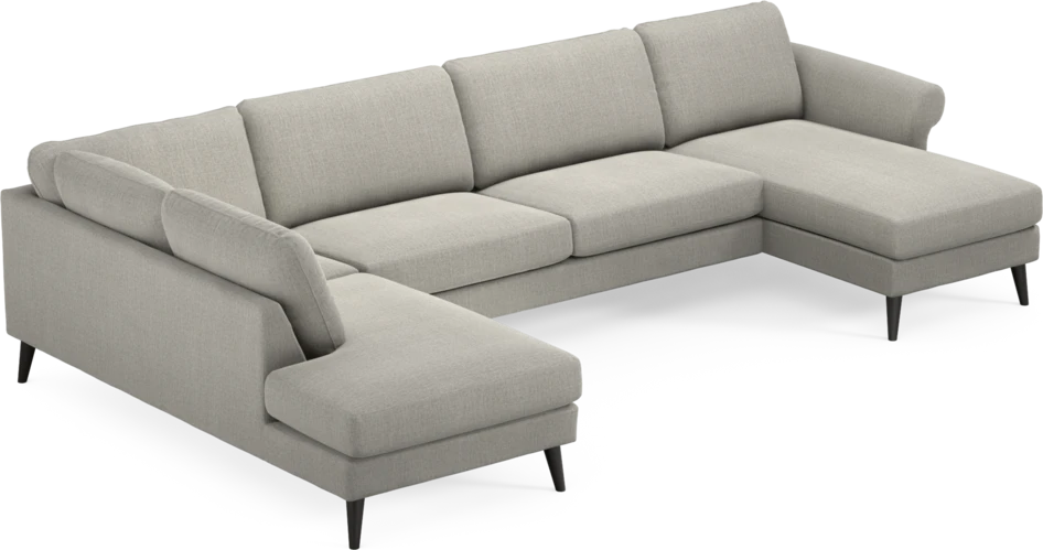 Bridge - 3-sits soffa med divan vänster och schäslong höger - Grå