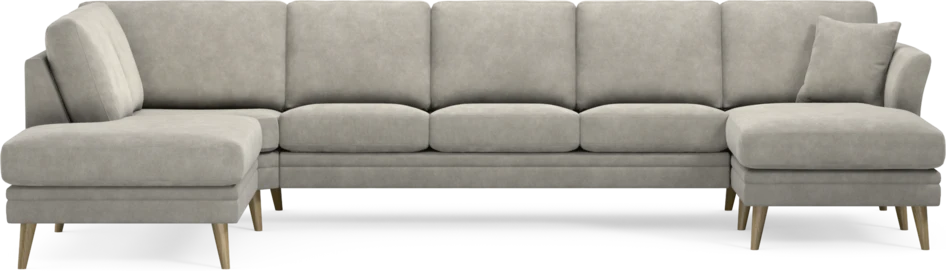 Eden - 3-sits soffa med divan vänster och schäslong höger - Grå
