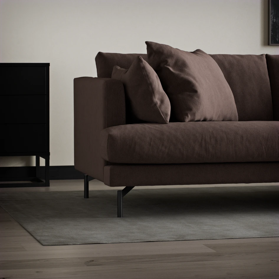 Harper - 3-sits soffa - Brun