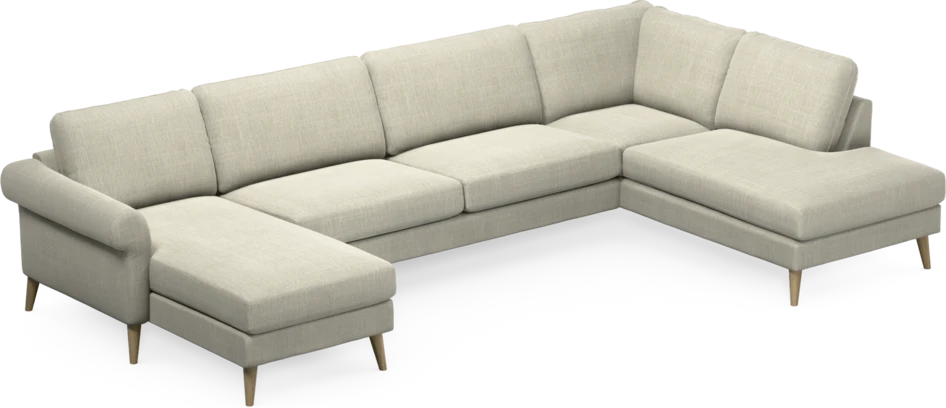 Bridge - 3-sits soffa med schäslong vänster och divan höger - Beige