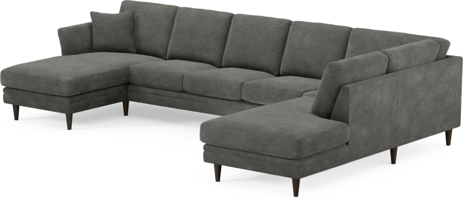 Eden - 3-sits soffa med schäslong vänster och divan höger - Grå