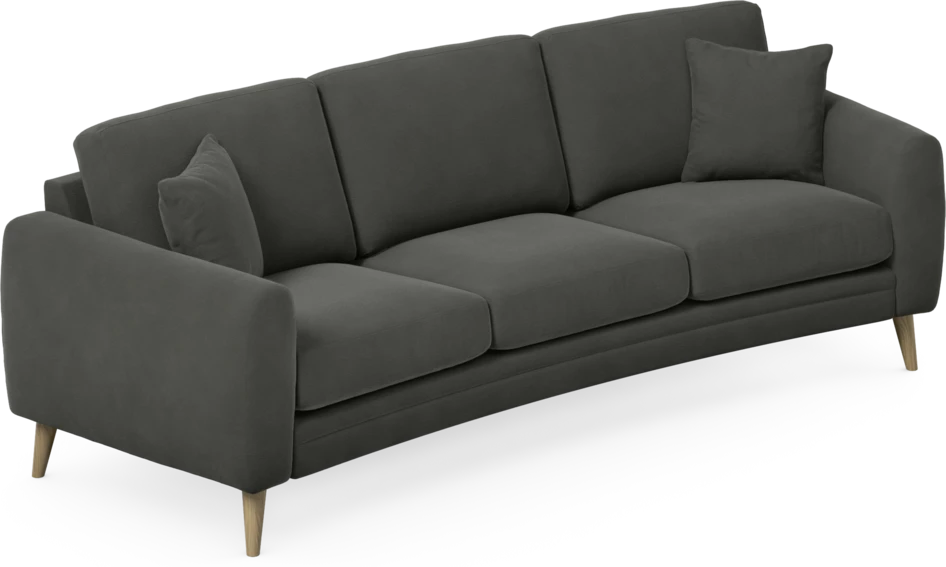 Eden - 3-sits soffa svängd - Grå