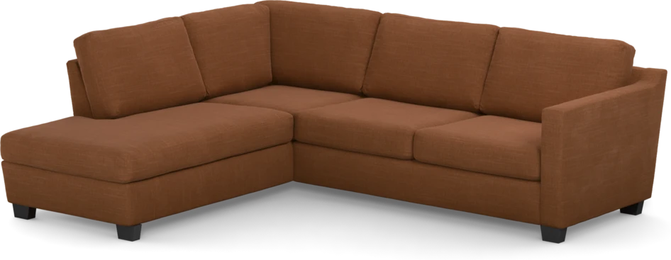 Friday - 2,5-sits soffa med divan vänster - Orange