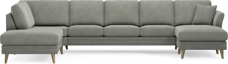Eden - 3-sits soffa med divan vänster och schäslong höger - Grå