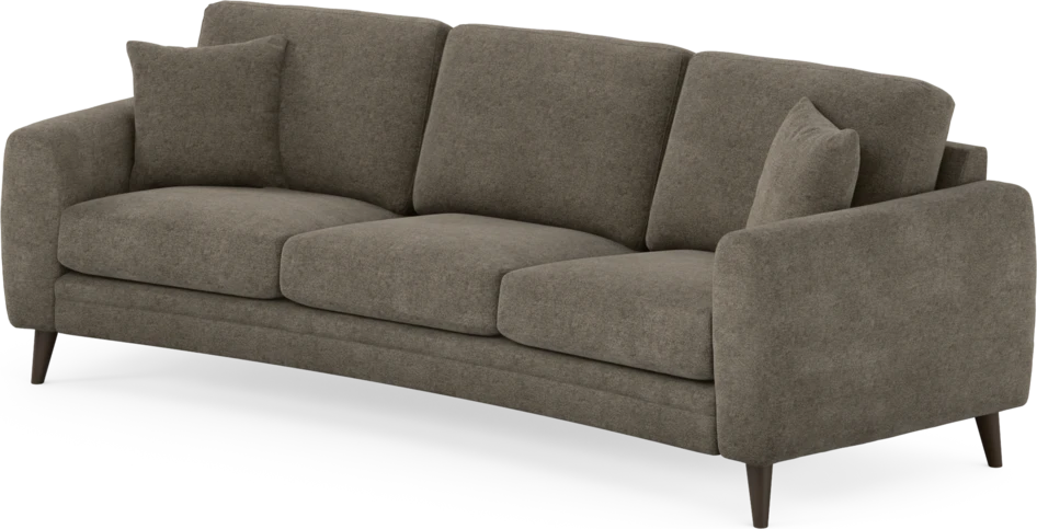 Eden - 3-sits soffa svängd - Brun