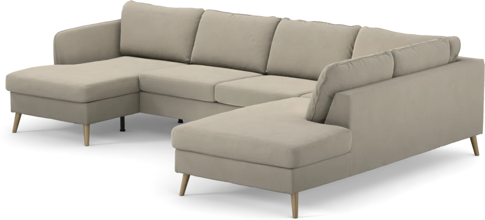 County - 3-sits soffa med schäslong vänster och divan höger - Grå
