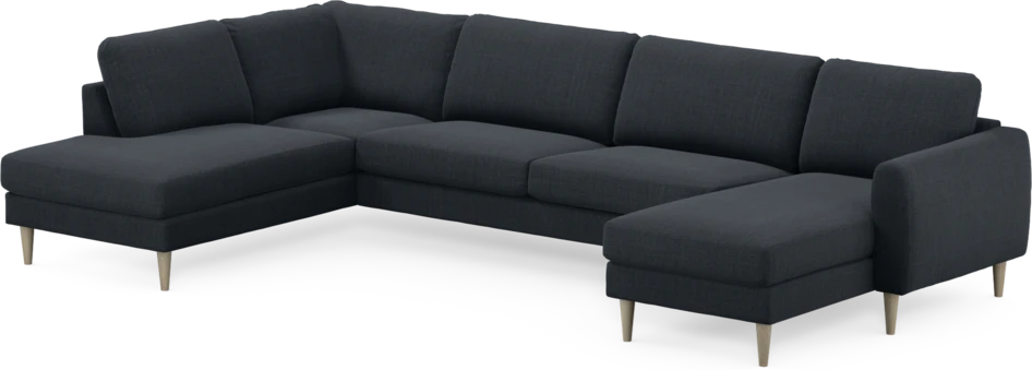 Bridge - 3-sits soffa med divan vänster och schäslong höger - Blå