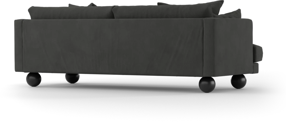 Harper - 3-sits soffa, hel dyna - Grå