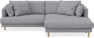 Harper - 4-sits med schäslong XL höger - Grå