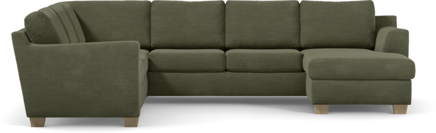 Friday - Hörnsoffa, 2+3-sits med schäslong höger - Grön