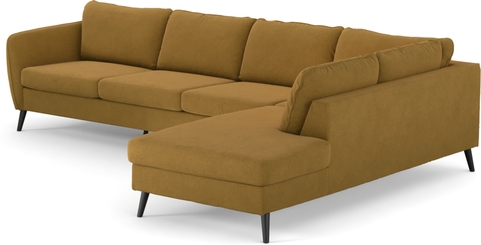 County - 3-sits soffa med divan höger - Gul