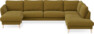 Bridge - 3-sits soffa med schäslong vänster och divan höger - Gul