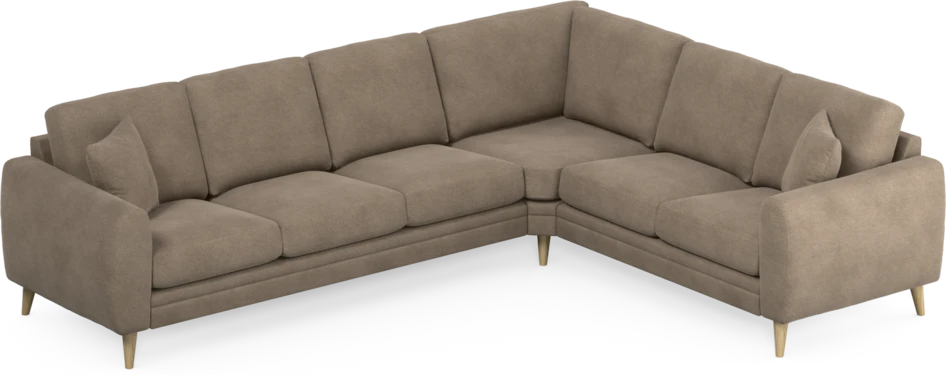 Eden - Hörnsoffa, 3+2-sits - Brun