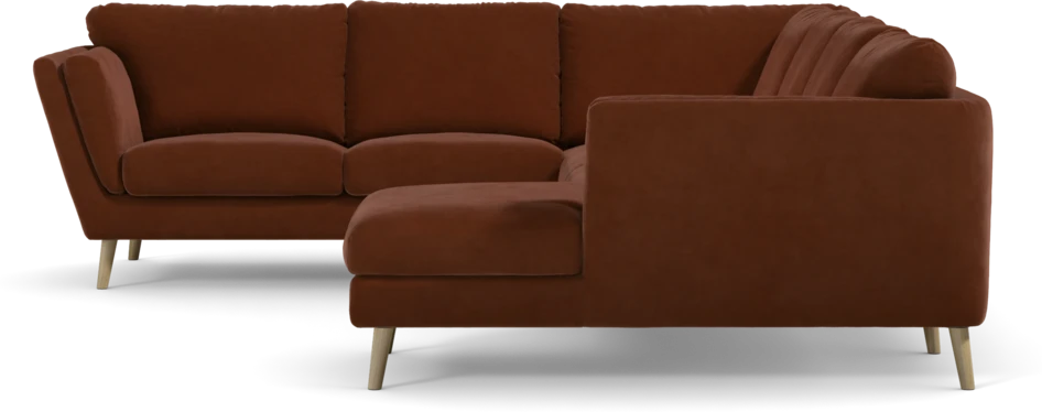 Madison Lux - Hörnsoffa med schäslong höger - Orange