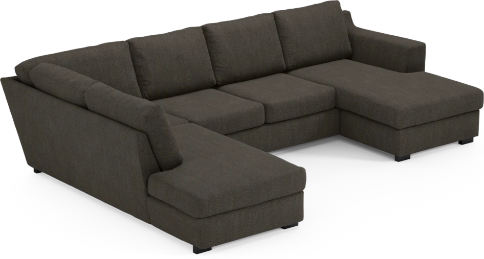 Friday - 3-sits soffa med divan vänster och schäslong höger - Brun