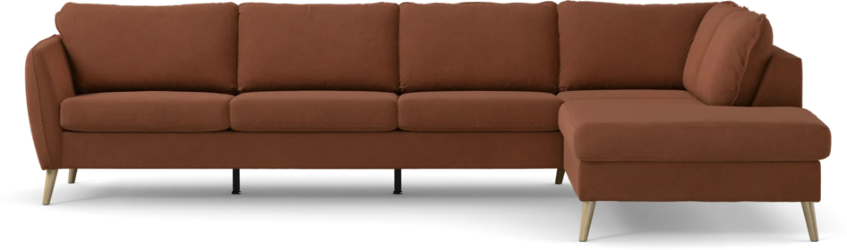 County - 3-sits soffa med divan höger - Orange