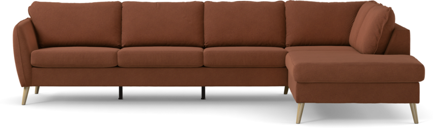 County - 3-sits soffa med divan höger - Orange