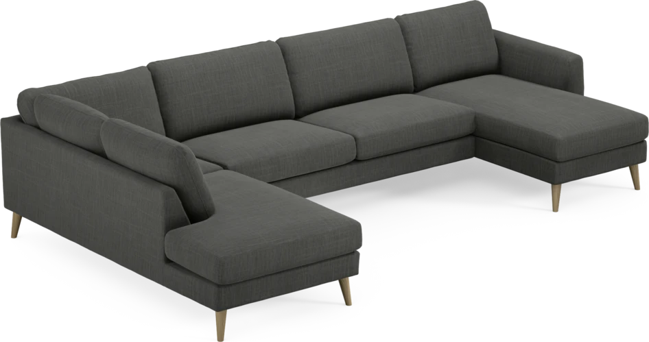 Bridge - 3-sits soffa med divan vänster och schäslong höger - Grå