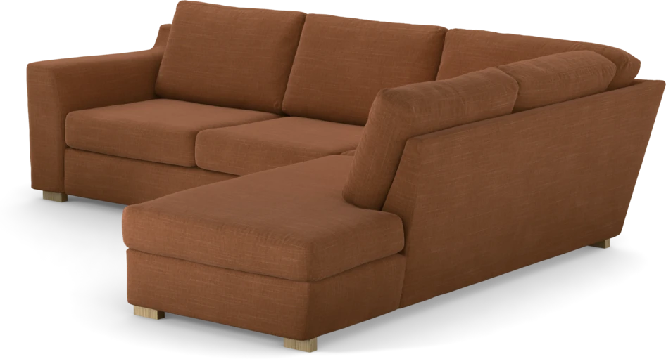 Friday - 2,5-sits soffa med divan höger - Orange