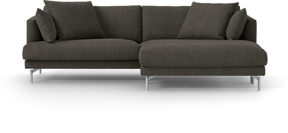 Harper - 4-sits med schäslong XL höger - Brun