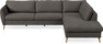 County - 2,5-sits soffa med divan höger - Brun