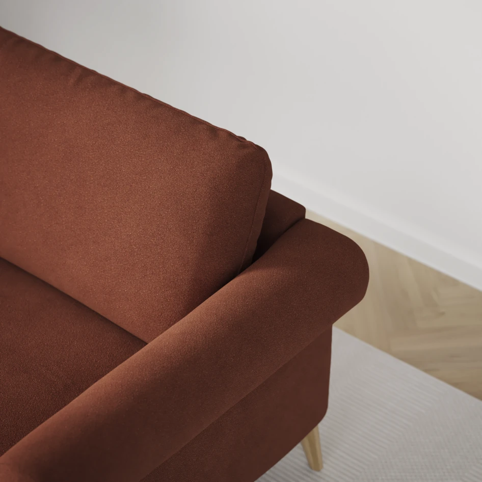 Bridge - 3-sits soffa med divan vänster och schäslong höger - Orange