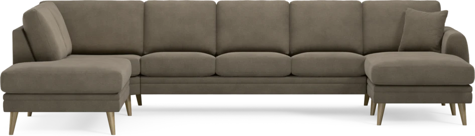 Eden - 3-sits soffa med divan vänster och schäslong höger - Beige