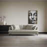 Harper - 3-sits soffa, hel dyna - Beige